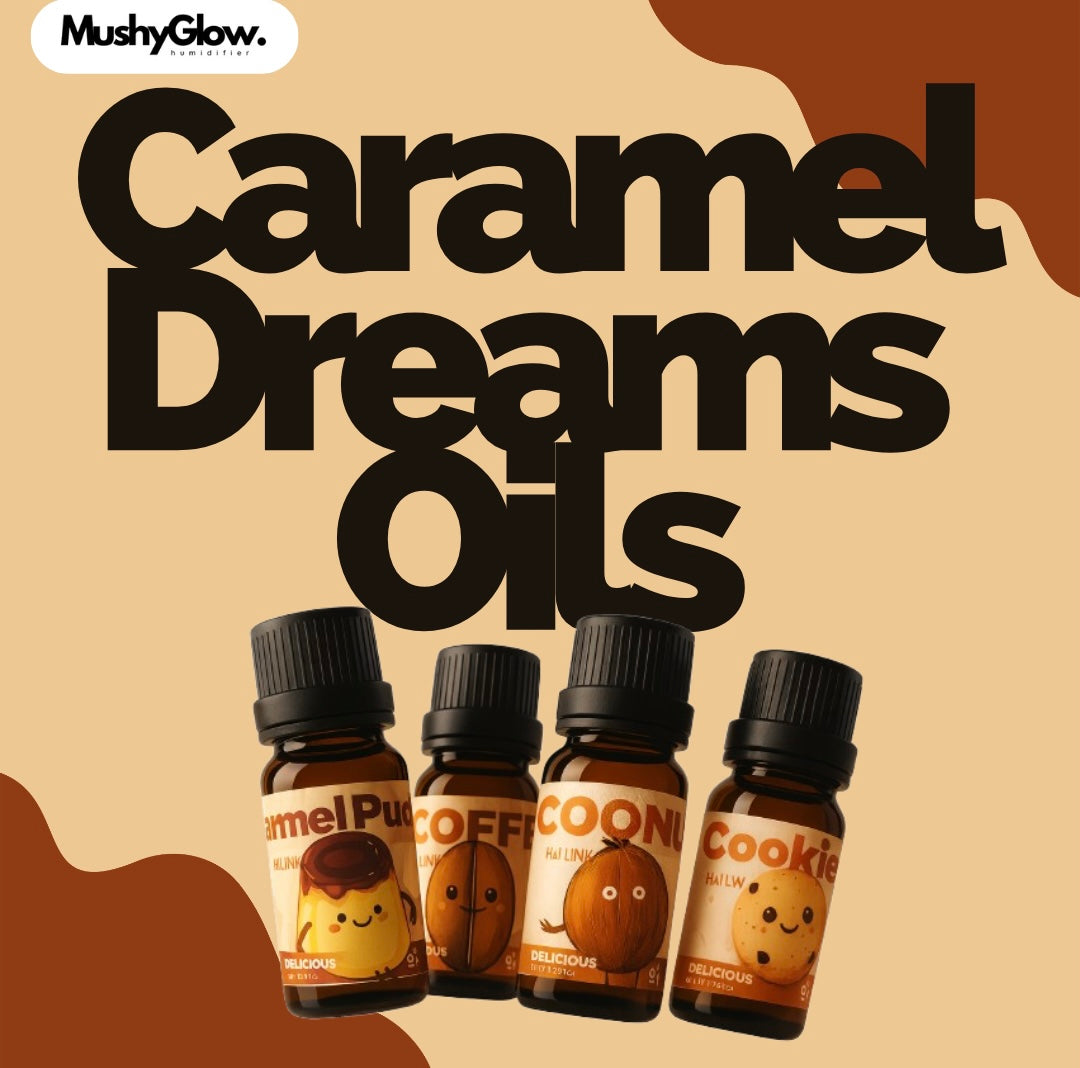 Diffuser Mushroom House 3-in-1 + Sweet Dreams Aromatherapy Oils (Set of 4)
