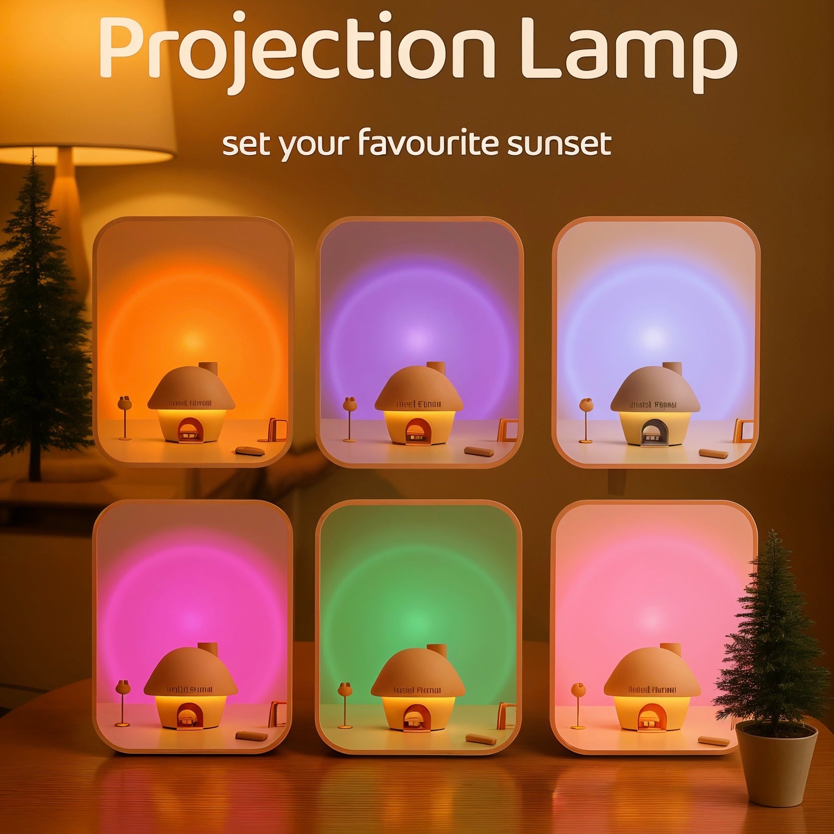 Diffuser Mushroom House 3-in-1 + Sweet Dreams Aromatherapy Oils (Set of 4)