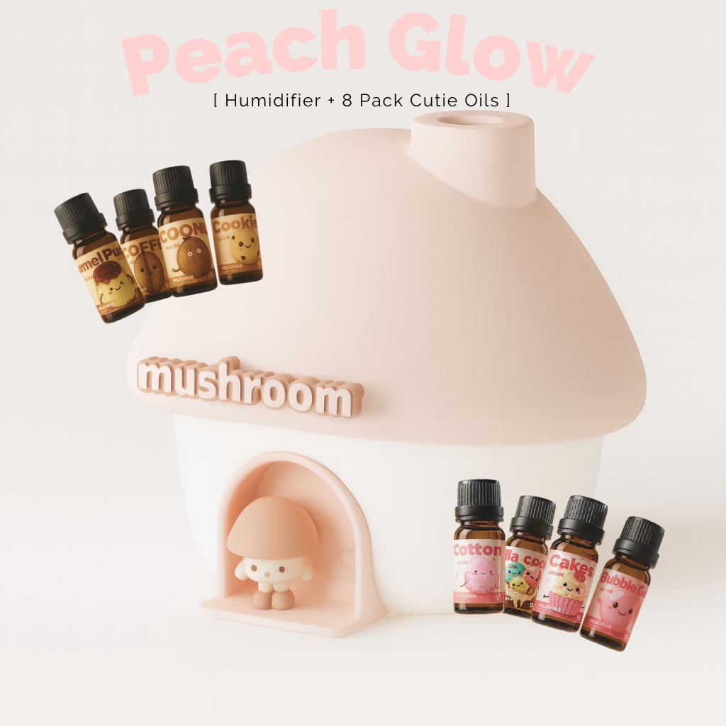 Diffuser Mushroom House 3-in-1 + Sweet Dreams Aromatherapy Oils (Set of 8)